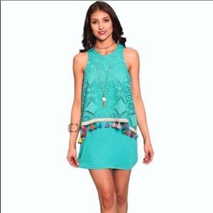 Ivy Jane Dress Turquoise Tassel Dress